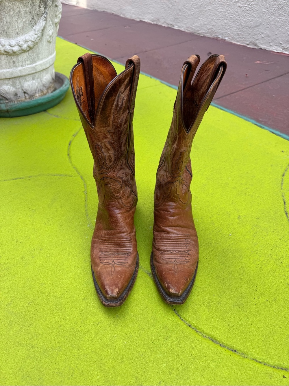 Lucchese 1883 Savannah Brown Leather Cowboy Boots 7D